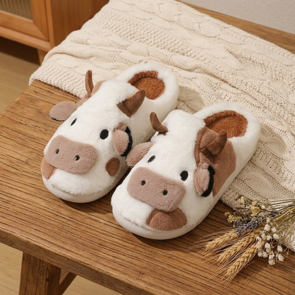 Cow Print Cozy Slippers